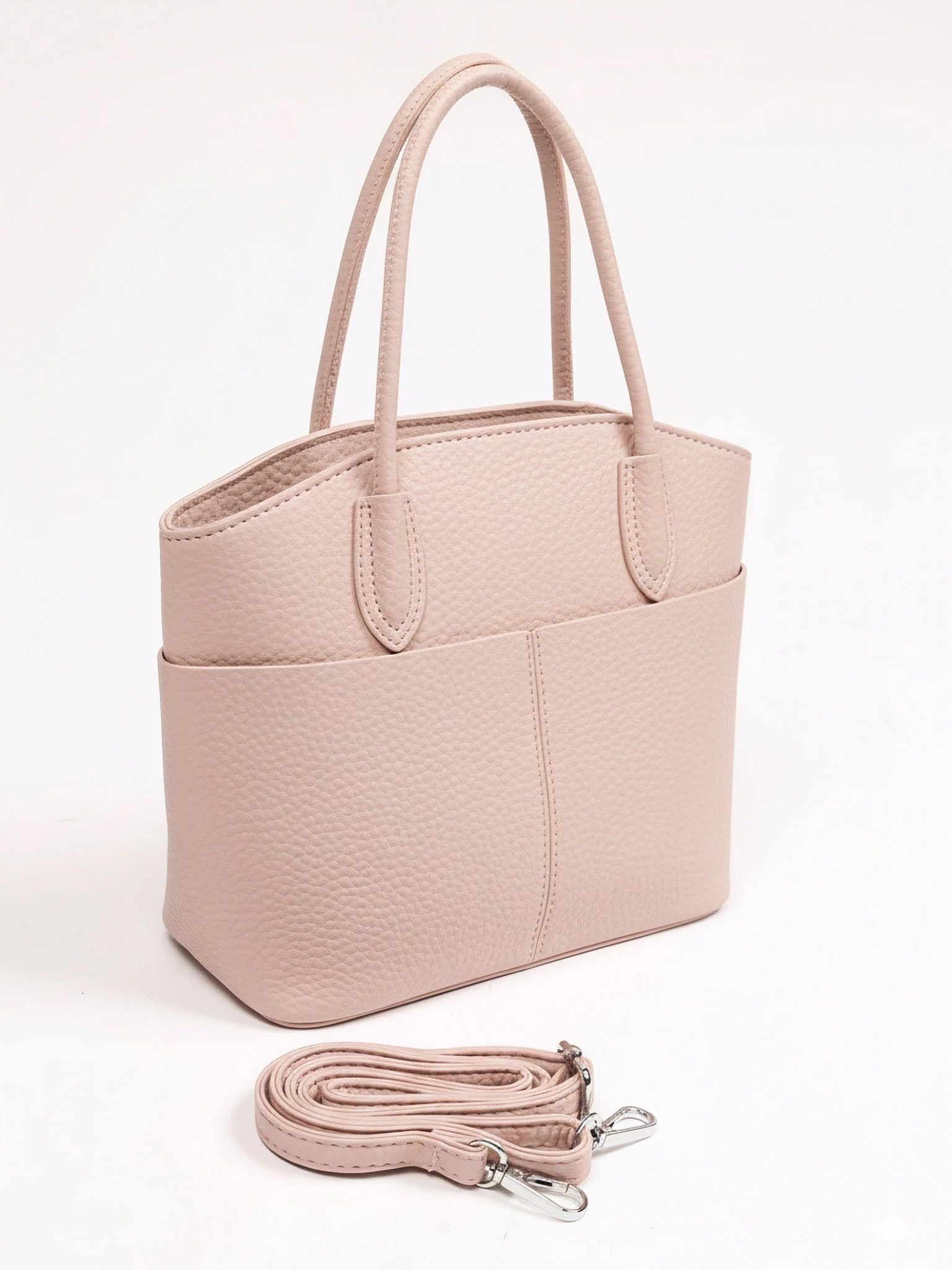 Сумка-тоут с округлыми ручками и декоративным платком в ассортименте